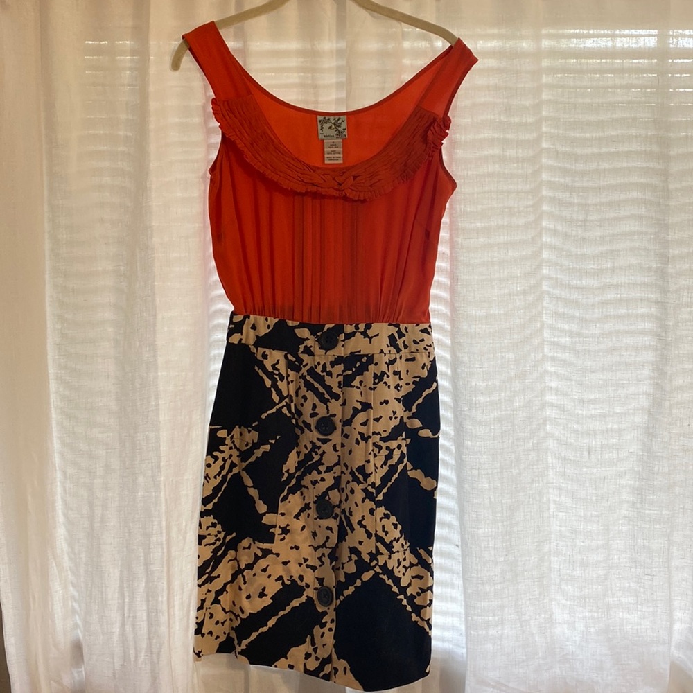 Anthropologie Tabitha silk bodice dress